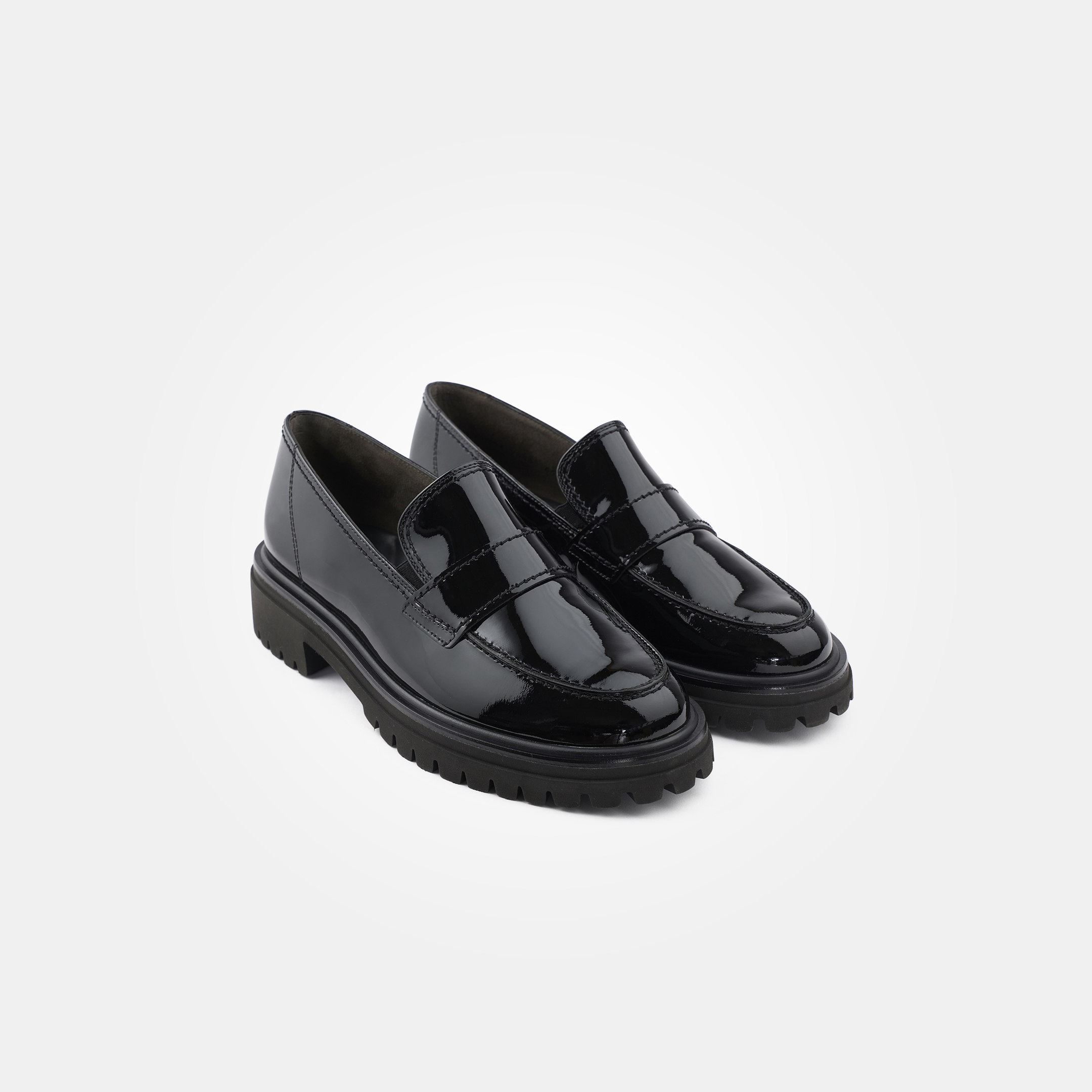 Soft black loafers on sale